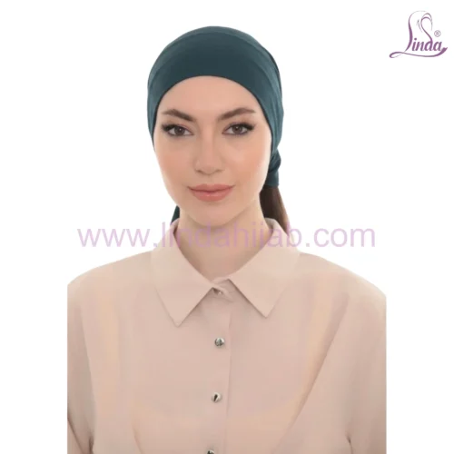 Elegant Pearl Brooch Turban Cap — Pleated Jersey Headpiece for Women - Image 16