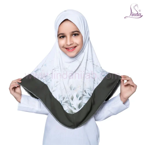 Girls Floral Instant Hijab – Lightweight Modest Prayer & Everyday Khimar for Kids - Image 1