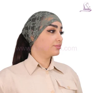 Lace Garden Green Hijab Under-cap – Stylish & Breathable Fit