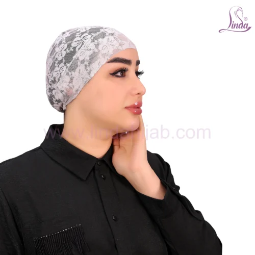 Elegant Floral Lace Bonnet Turban – Timeless Style & Comfort - Image 1