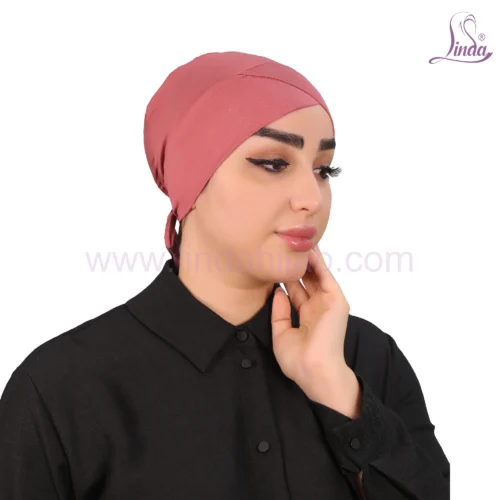 Rose Pink Cross-Front Jersey Turban – Soft Comfort & Perfect Grip - Image 1