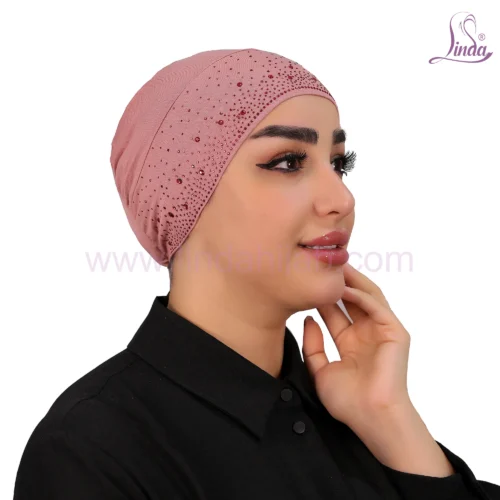 Champagne Shimmer Jersey Turban – Glamorous & Secure Fit - Image 2