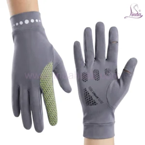 Modern Elegance Gloves with Pearl Dot Cuff and Honeycomb Grip