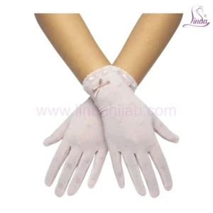 Romantic Lace Bridal Gloves with Pearl Embellishments