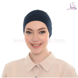 Navy Blue Half Cap Turban for Women – Simple & Elegant