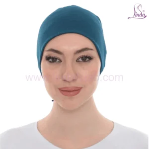 Seamless Deep Teal Tie Back Turban – Elegant & Comfy