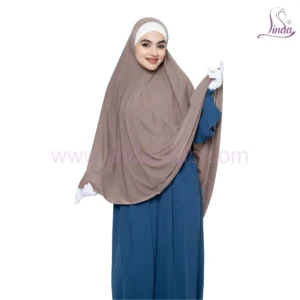 Elegant Taupe Draped Hijab – Perfect for All Occasions