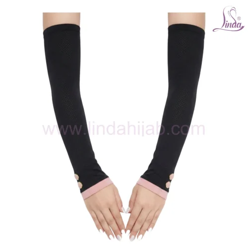 Fashionable Black Arm Sleeves for Modest Wear - Image 2
