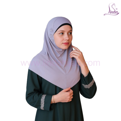 LADIES RAYON ONE PC HIJAB WITH PLAIN DESIGN - Image 2