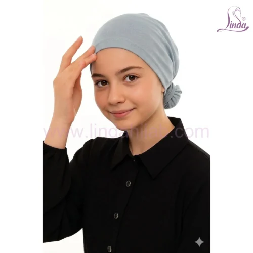 Girls Jersey Turban Cap – Soft Lightweight Hijab Undercap - Image 1