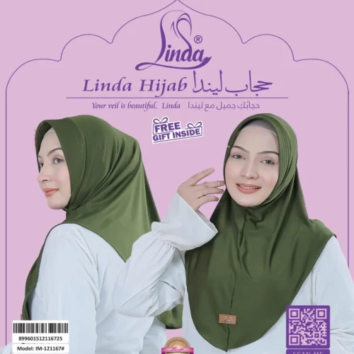Classic Solid Olive Green Hijab For Girls for Everyday Elegance - Image 4