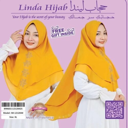 Vibrant Mustard Yellow Hijab for Girls - Soft, Stylish & Comfortable Wear - Image 4