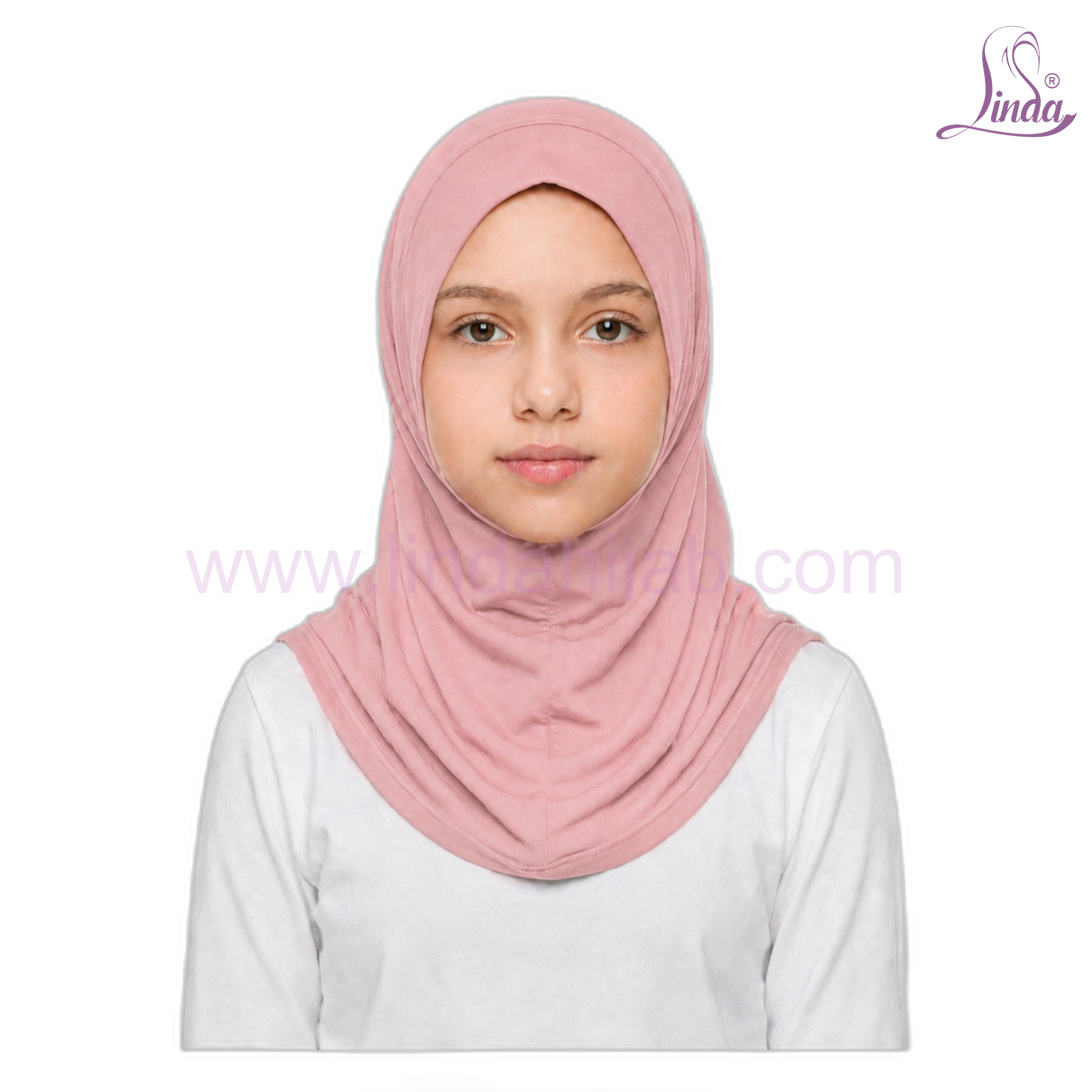 Girls Plain Pull-On Hijab – Instant One-Piece Kids Hijab, 9 Colors