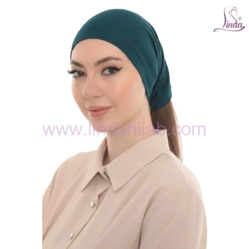 Elegant Pearl Brooch Turban Cap — Pleated Jersey Headpiece for Women - Image 9