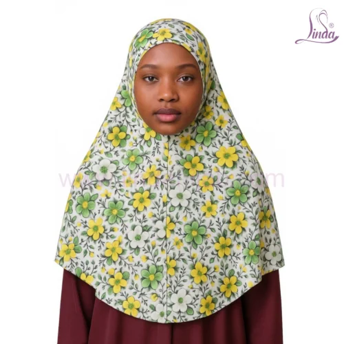 LADIES COTTON PRINTED HIJAB WITH FLORAL DESIGN - Image 2