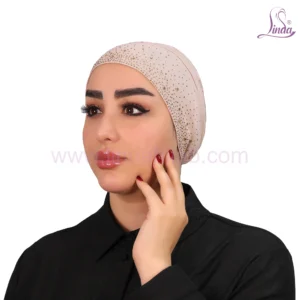 Champagne Shimmer Jersey Turban – Glamorous & Secure Fit