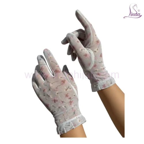 Premium Textured Gloves with Floral Print Design - Image 2