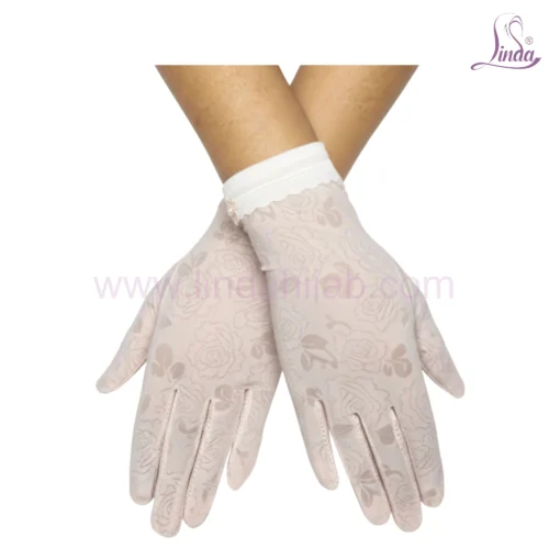 Luxurious Embroidered Gloves with Ornate Floral Design - Image 3