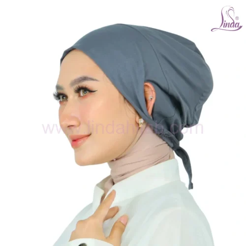 Chic Charcoal Grey Comfort Turban – Elegant Everyday Wear - Image 2