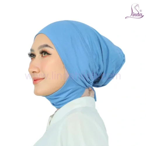 Serene Blue Comfort Turban – Soft & Effortless Style - Image 2