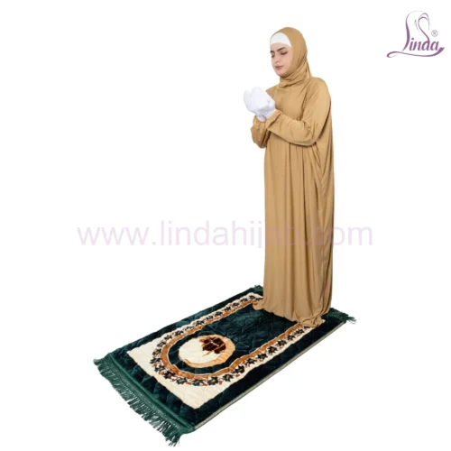 Camel Brown Prayer Outfit with Matching Prayer Mat – Simple and Modest - Image 2