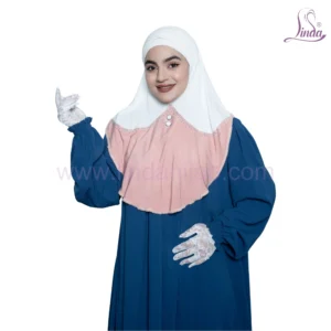 Two-Tone Modest Rayon Hijab with Elegant Detailing