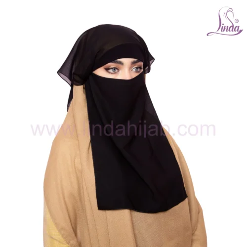 Flowing Black Islamic Niqab for Women - Elegant & Modest - Image 4