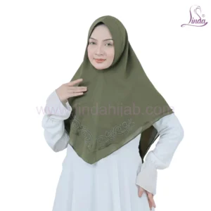 Chic Olive Green Modest Hijab for Girls - Elegant & Simple