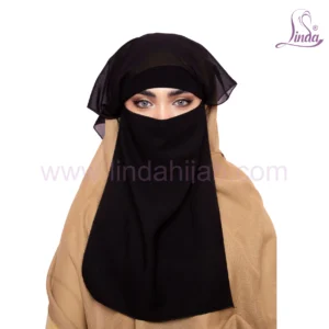 Flowing Black Islamic Niqab for Women - Elegant & Modest