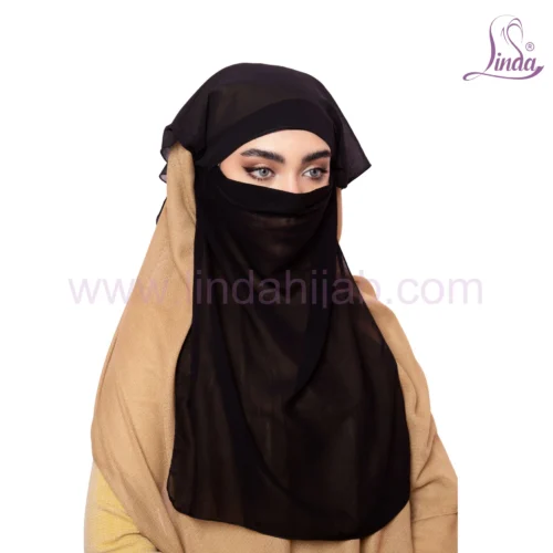 Flowing Black Islamic Niqab for Women - Elegant & Modest - Image 2
