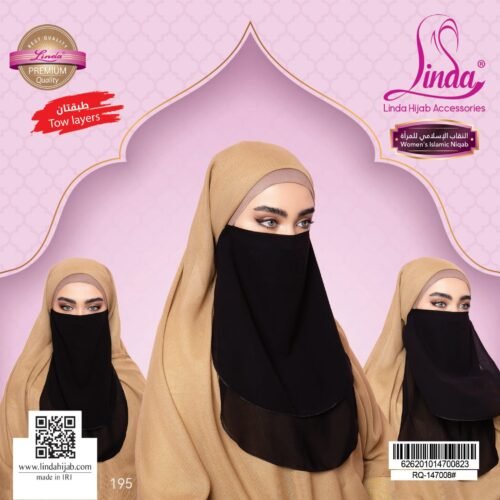 Black Two Layer Islamic Niqab for Women - Soft & Breathable - Image 5