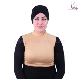 LADIES PLAIN COTTON UNDER SCARF - BEIGE