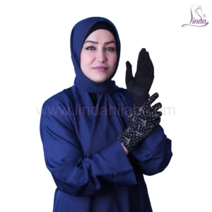 Women's Long Cotton Gloves with Glitter Detail - Extra Coverage - Linda Brand