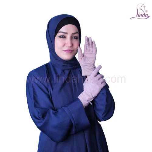 Linda Ladies Cotton Printed Gloves - Polka Dot Design - UV Protection Gloves - Image 1