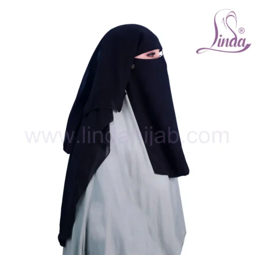 Linda Premium Black Niqab - Comfortable Daily Wear Hijab - Image 6