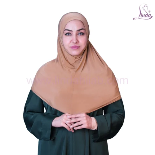LADIES RAYON ONE PC HIJAB IN SOFT BEIGE - Image 1