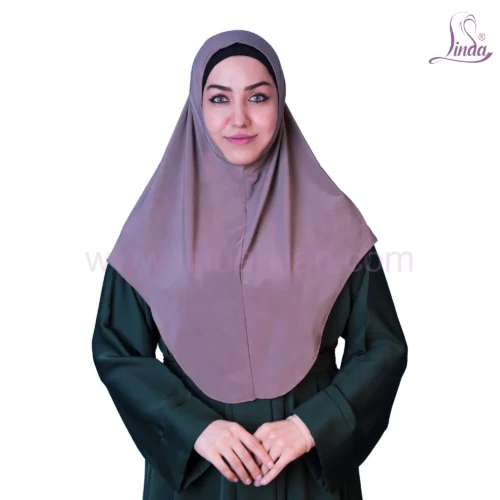 LADIES RAYON ONE PC HIJAB IN DUSTY MAUVE - Image 2