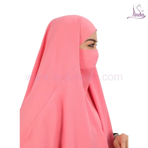 LADIES RAYON ONE PC HIJAB IN SOFT PINK - Image 2