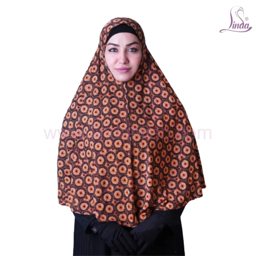 Modest Floral Patterned Khimar for Everyday Wear - Image 1