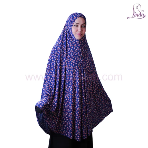 Vibrant Blue Floral Khimar for Modest Comfort - Image 2