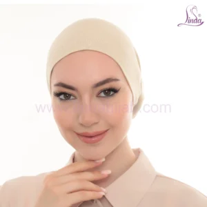 Classic Beige Jersey Bonnet Turban – Soft & Elegant Fit