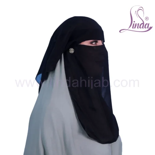 Linda Premium Black Niqab - Comfortable Daily Wear Hijab - Image 3