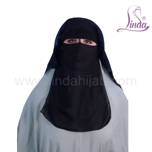 Linda Premium Black Niqab - Comfortable Daily Wear Hijab - Image 2