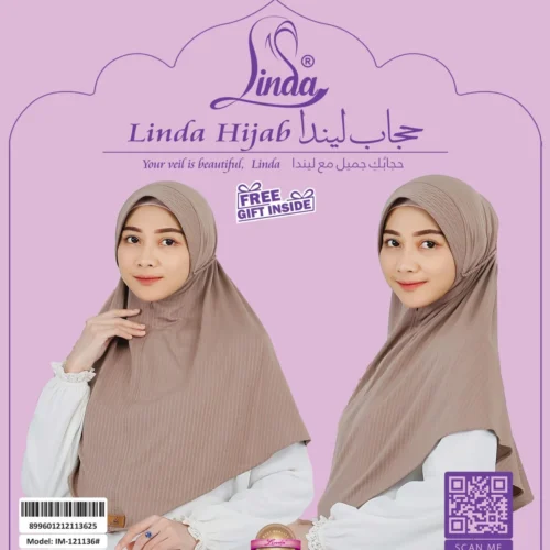 LADIES PTD JERSEY JAGUAR HIJAB – BROWN - Image 4