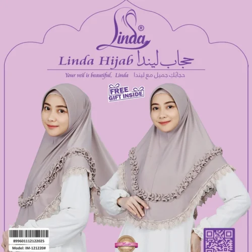 Ribbed Taupe Instant Hijab for Girls – Soft & Elegant Wear - Image 4