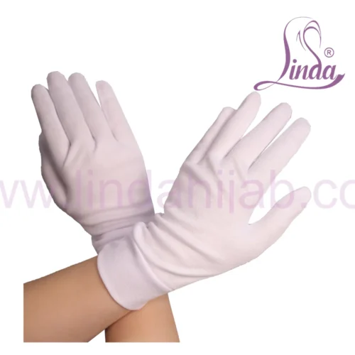 Light Pink Cotton Gloves for Women - Soft & Stylish - Image 2