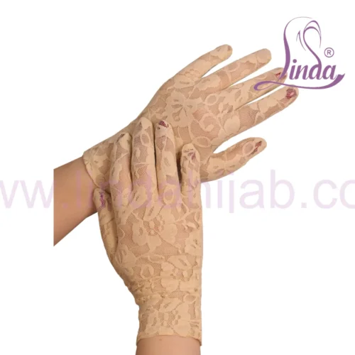Cotton Dantel Lace Gloves for Women - Elegant Semi sheer Design - Image 2