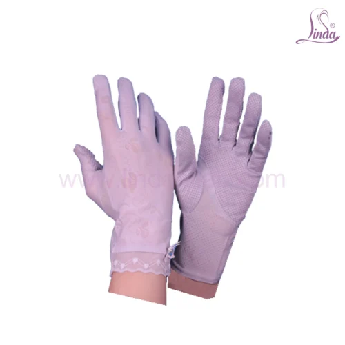 Linda Ladies Rayon Dantel Gloves - Adjustable Drawstring Design - UV Protection Gloves - Image 2