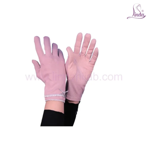 Women's Premium Cotton Gloves with Elastic Cuff - Anti-Slip Palm - Linda Brand - Image 2