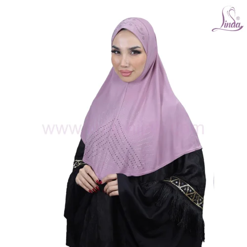 LADIES RAYON HIJAB WITH SCALLOPED EDGE & STONES SIZE - Image 3